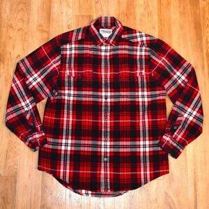 Mountain Khakis Red‎ Plaid Flannel Button Front Shirt Sz M